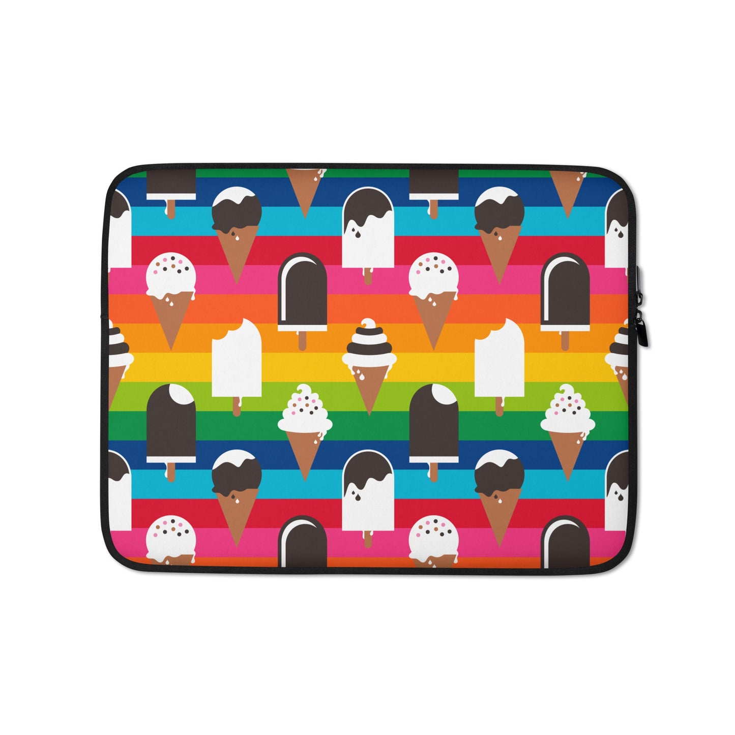 Laptop sleeve - JÄDE rainbow - Happy ice cream print 13″