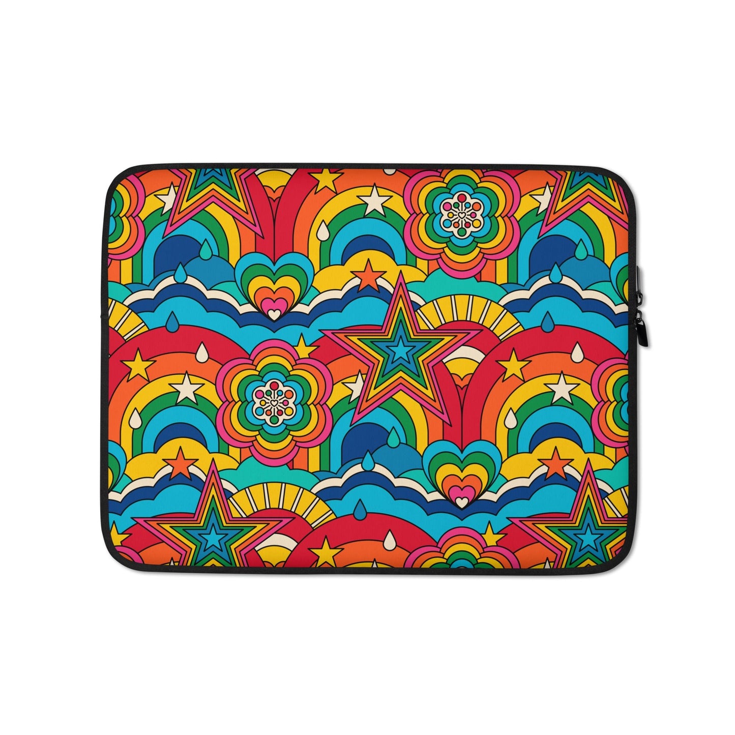 Laptop sleeve - RAINBOW RAVE - Bold rainbow sky print 13″
