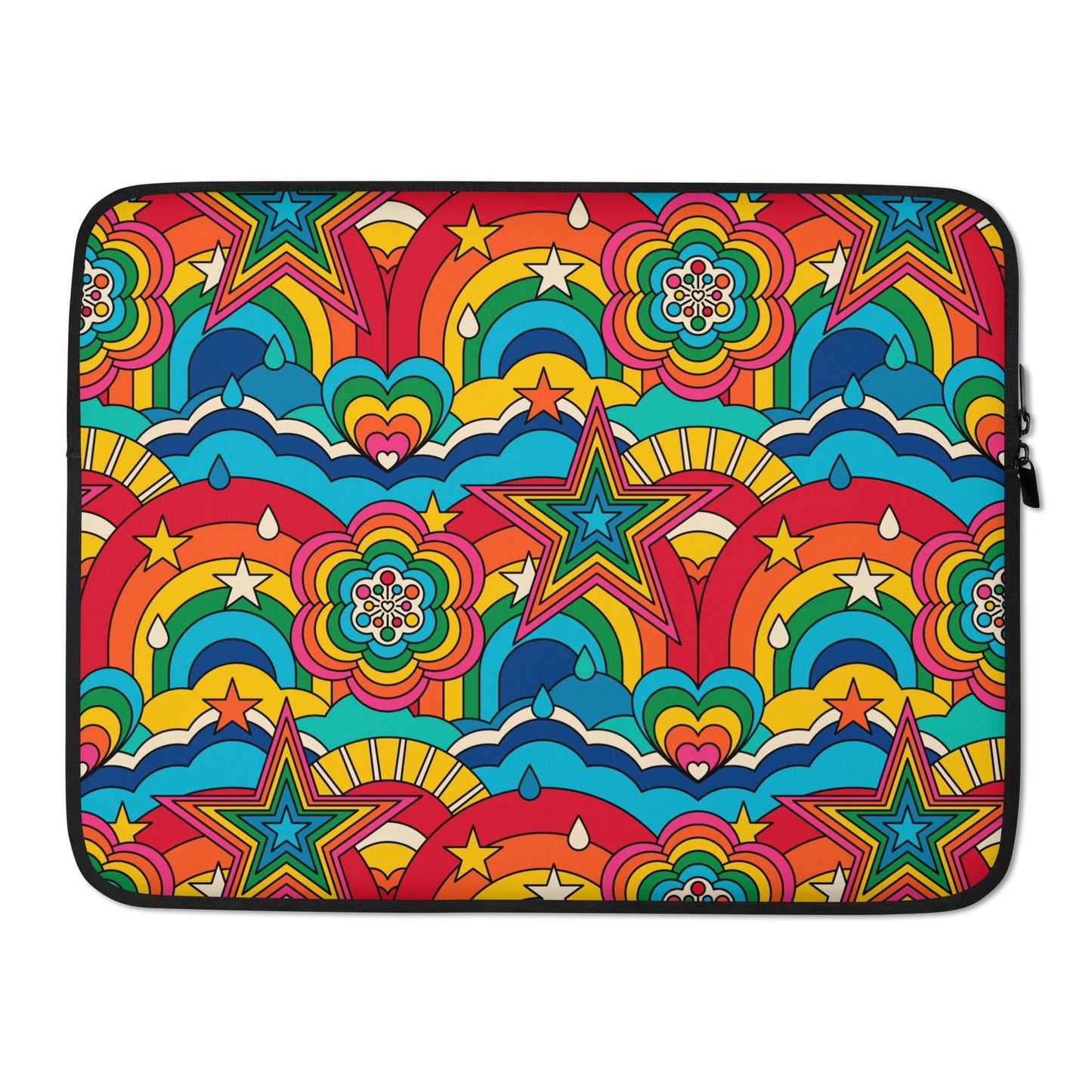 Laptop sleeve - RAINBOW RAVE - Bold rainbow sky print 15″