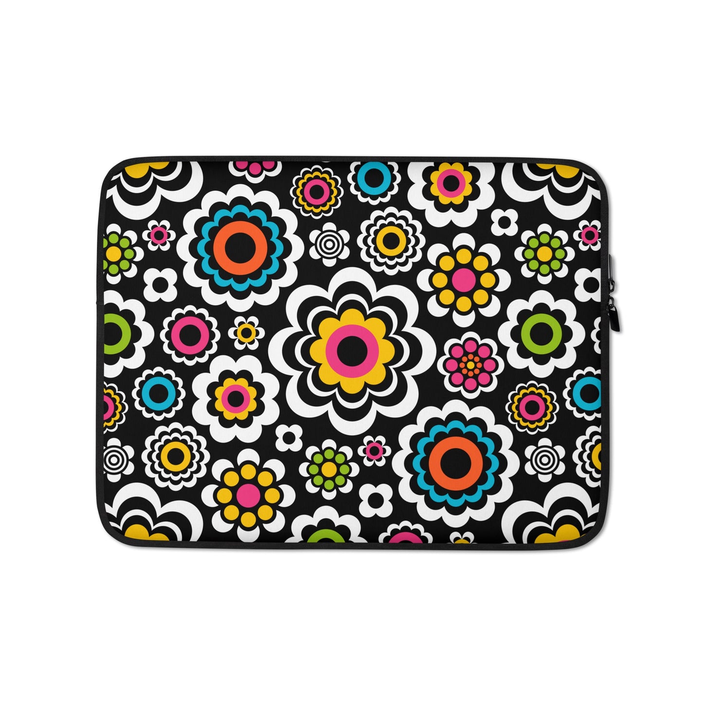 Laptop sleeve - SUGAR BLOOM - Playful candy flowers print 13″