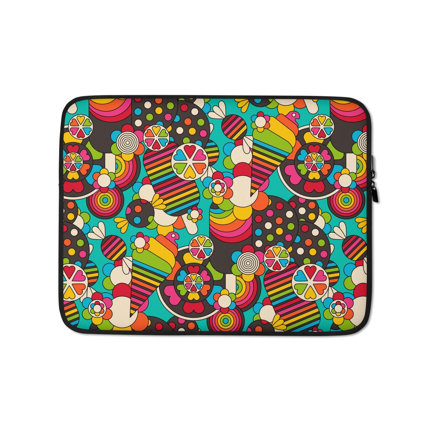 Laptop sleeve - SWEET FREAK mint - Playful sweet treats print 13″