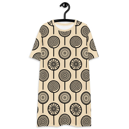 T-shirt dress - LOLLY light - Retro lollipop print 6XL