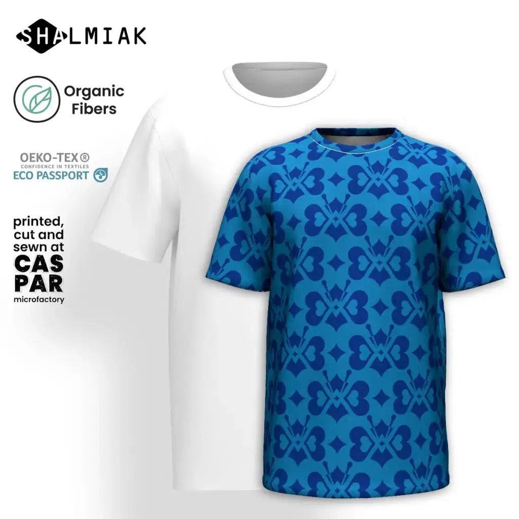 Organic cotton t-shirt - LOVE BUTTERFLY allblue - Graphic butterfly print