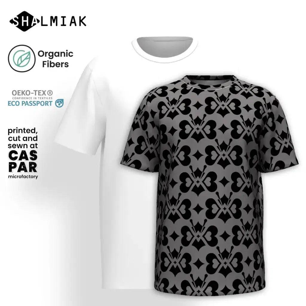 Organic cotton t-shirt - LOVE BUTTERFLY black - Graphic butterfly print