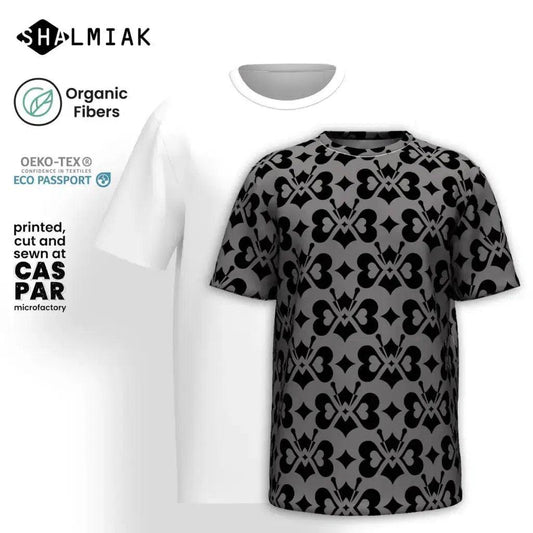 Organic cotton t-shirt - LOVE BUTTERFLY black - Graphic butterfly print
