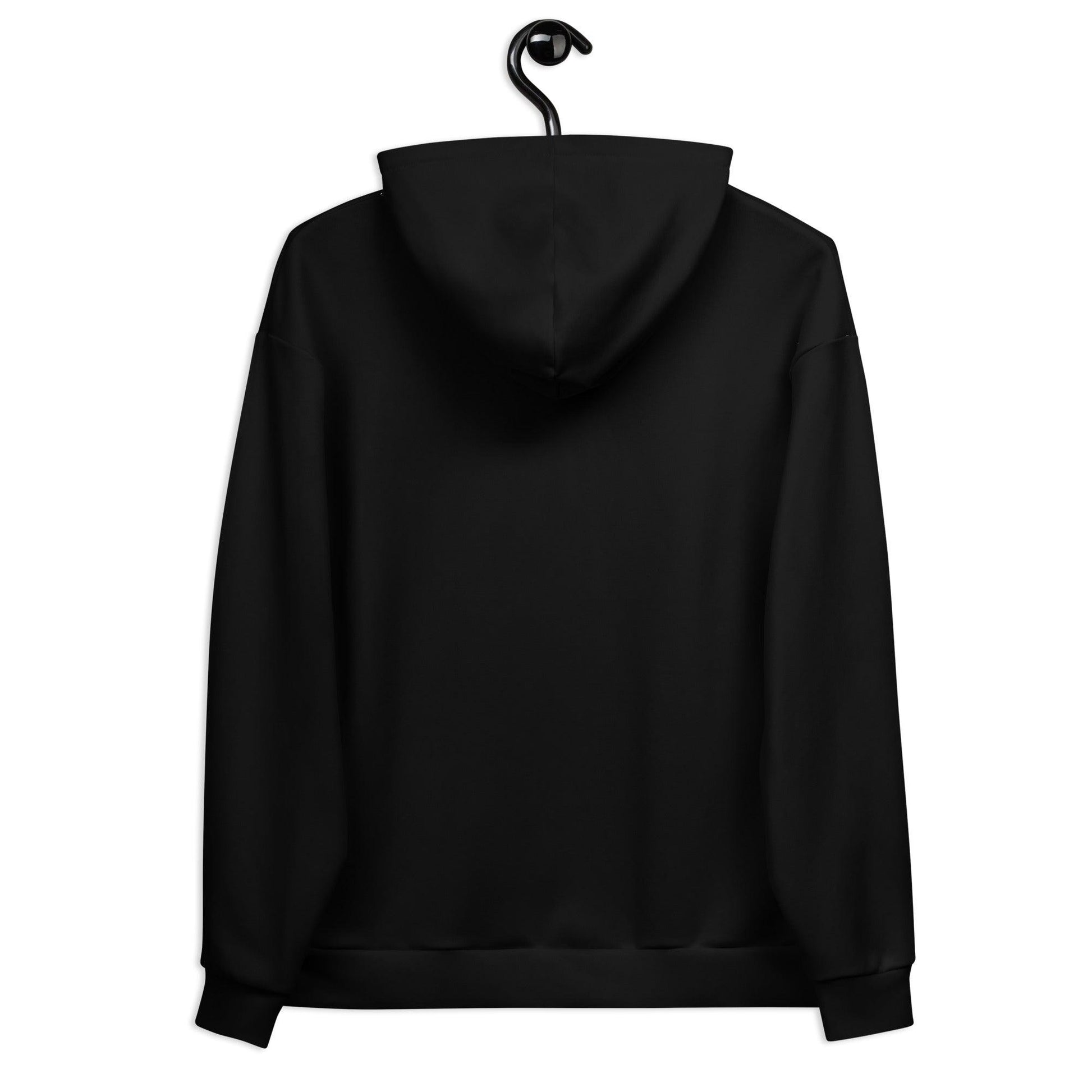 Hoodie - MAGICAT mystic (just cat) - Black cats and flowers print