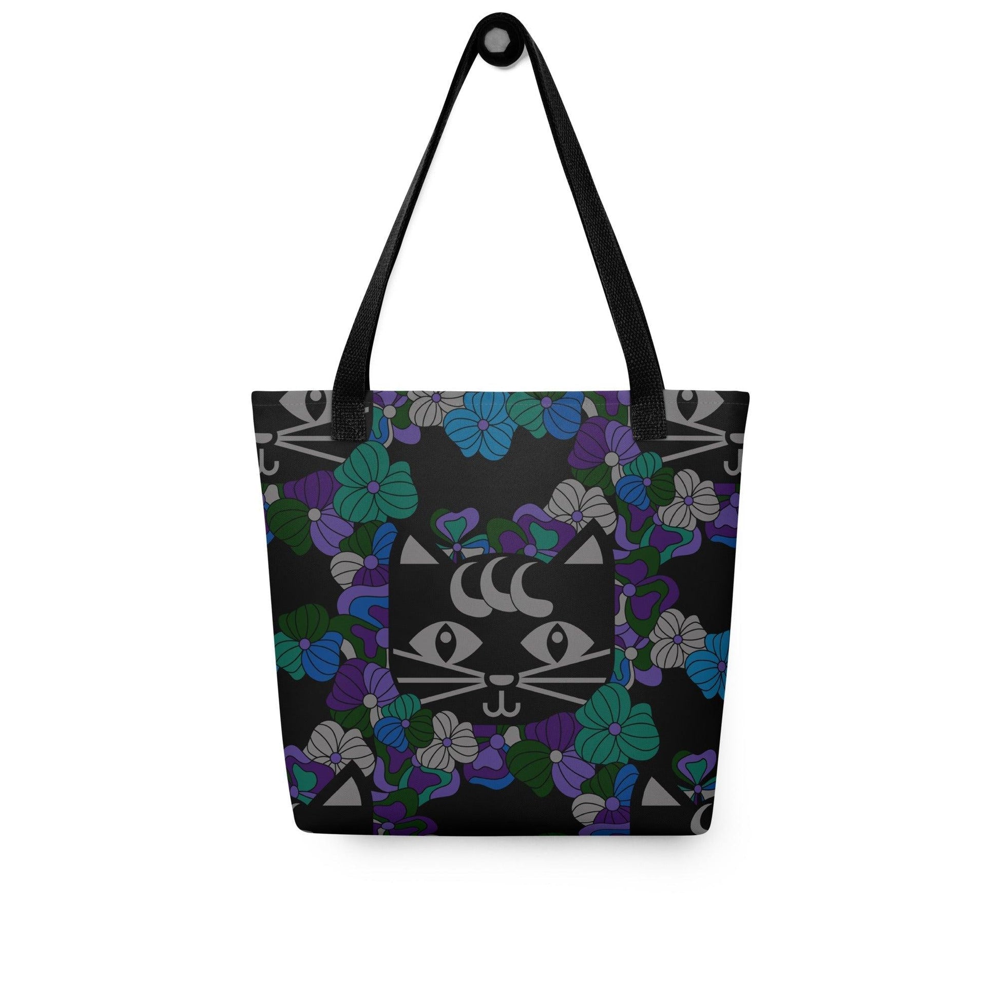Tote bag - MAGICAT mystic - Black cats and flowers print Default Title