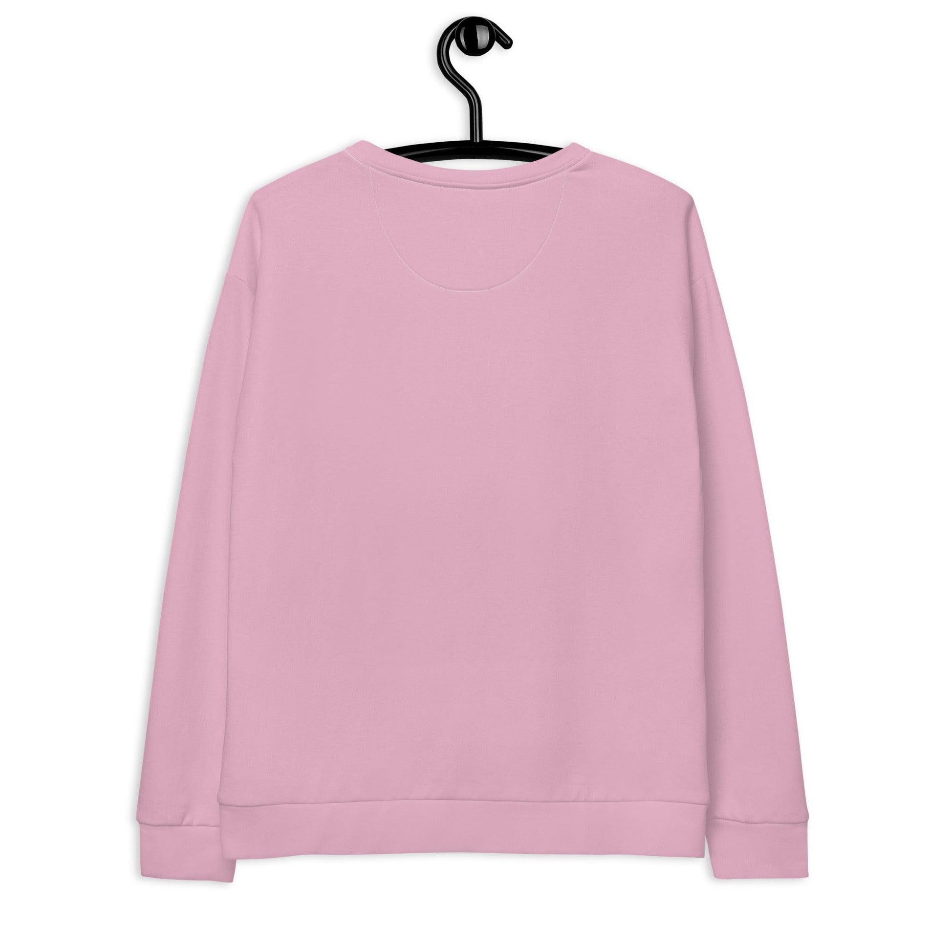 Sweatshirt - MAGICAT pink (just cat) - Black cats and flowers print