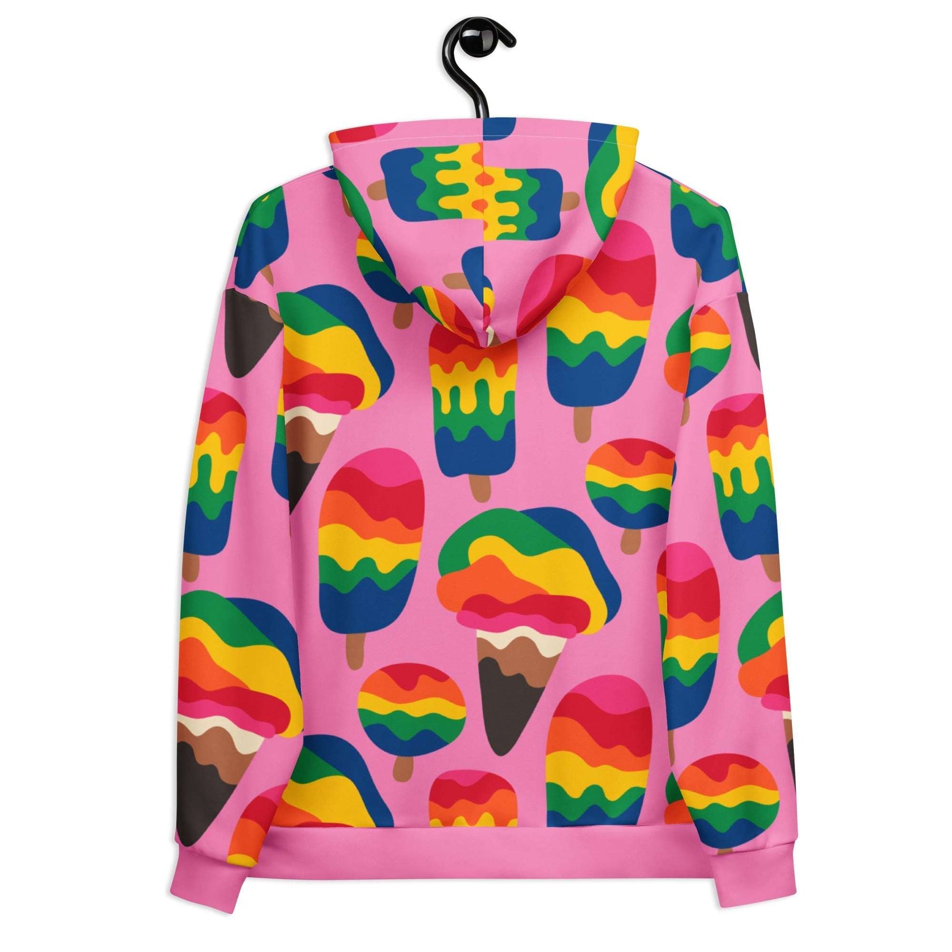 Hoodie - MANIC ICE pink - Bold ice cream print