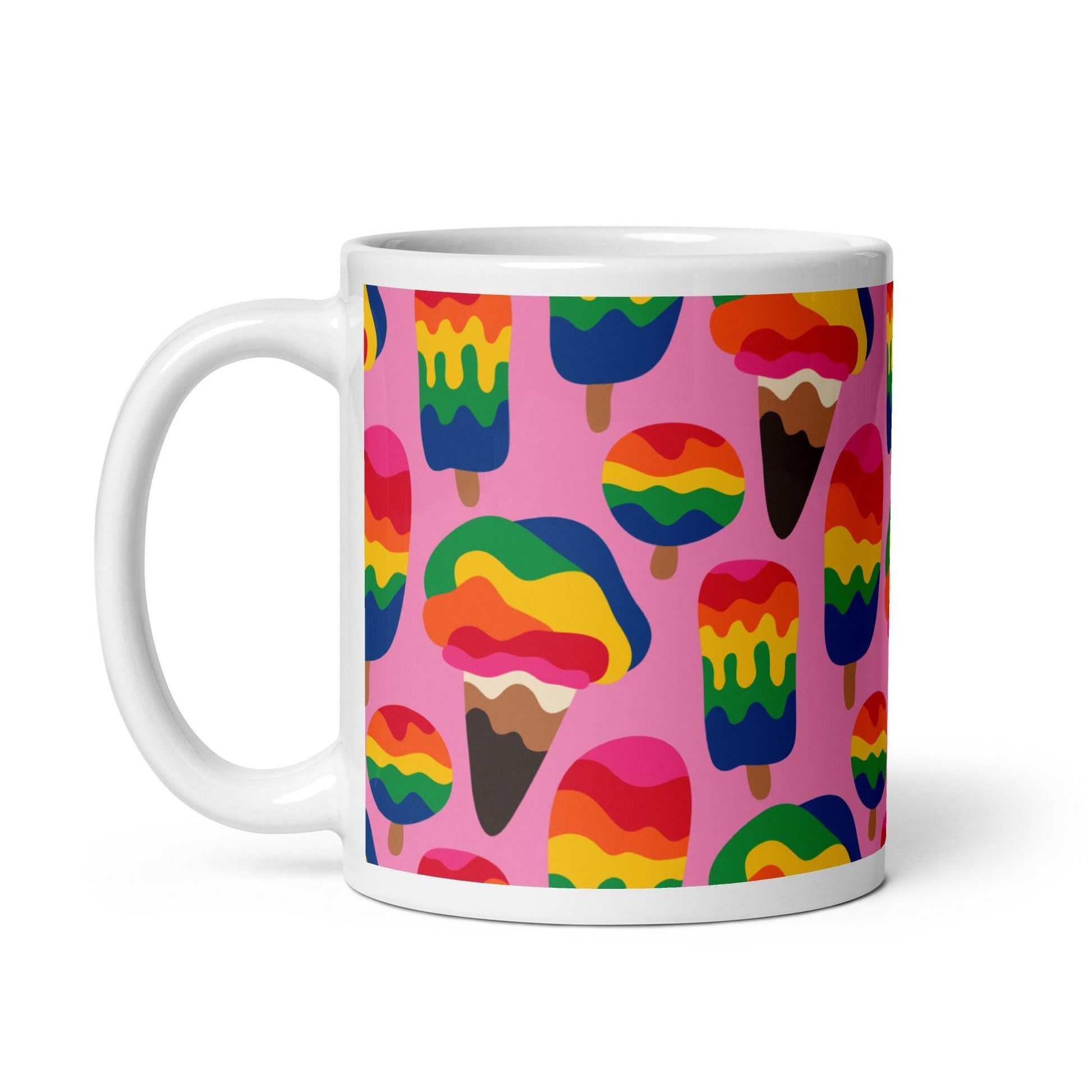 Mug - MANIC ICE pink - Bold ice cream print