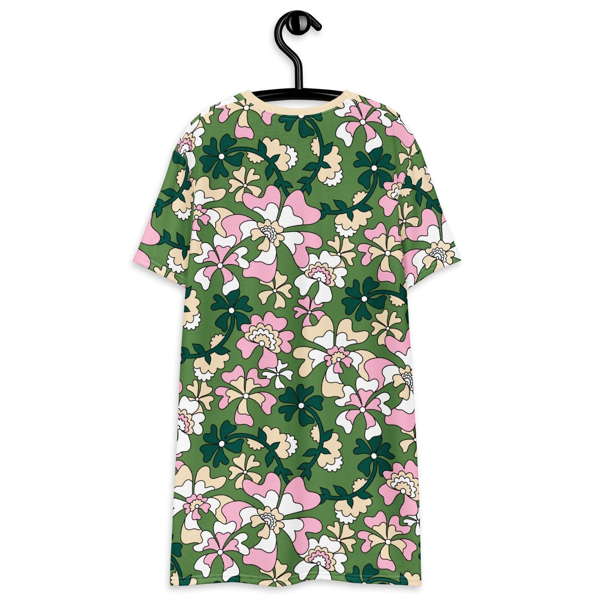 T-shirt dress - MISS PENNY green - Timeless floral print