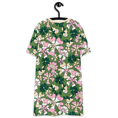T-shirt dress - MISS PENNY green - Timeless floral print
