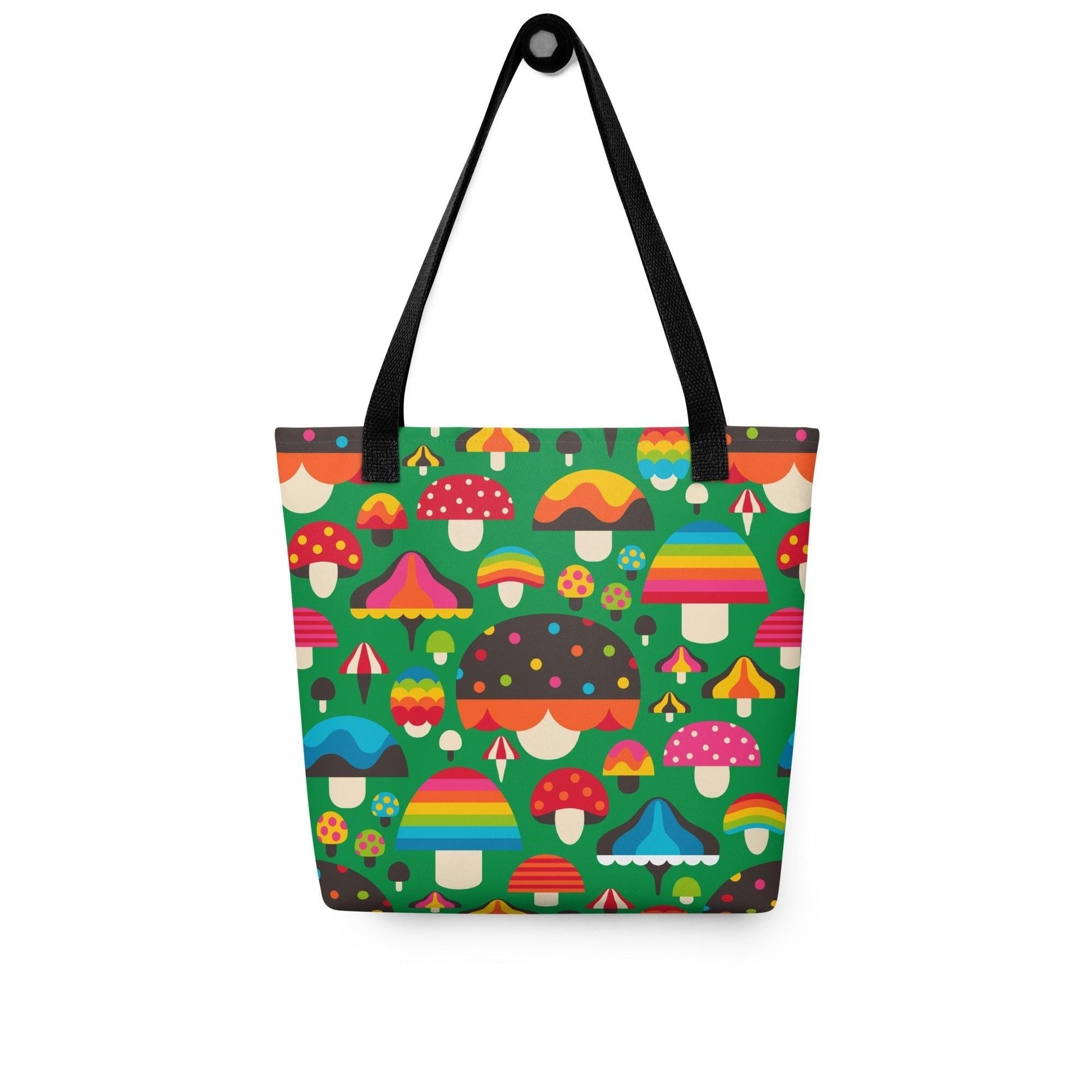Tote bag - MUSHROOM MANIA green - Colorful mushroom print Default Title