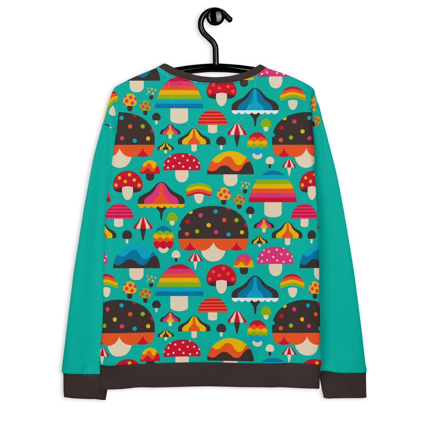 Sweatshirt - MUSHROOM MANIA mint - Colorful mushroom print