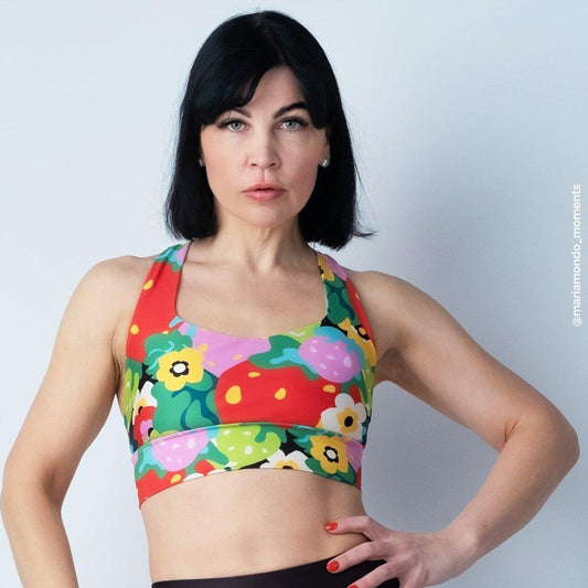 Sports Bra - BERRYLEI - Colorful Strawberry Print