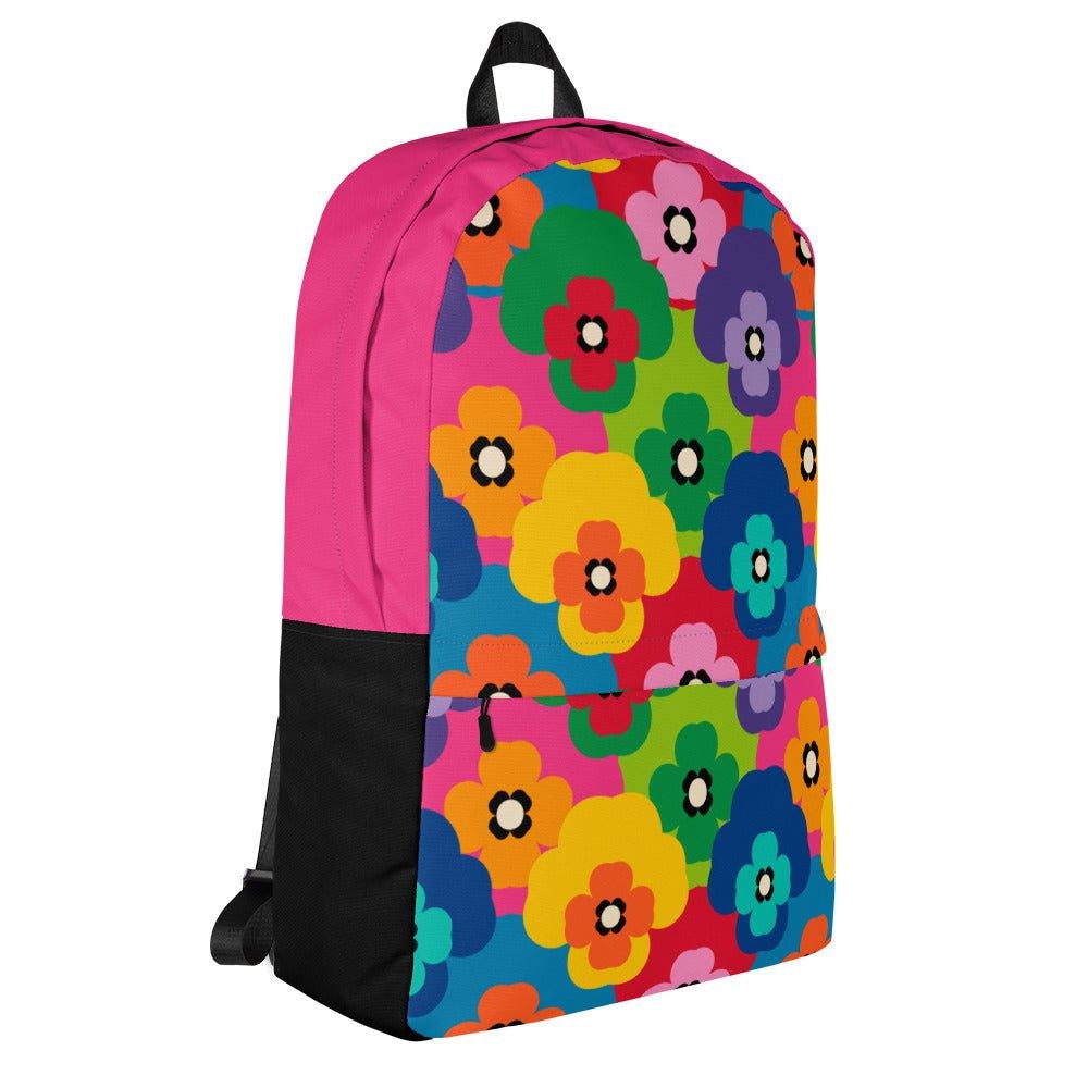 Backpack - PANSY FAB - Colorful pansy flower print
