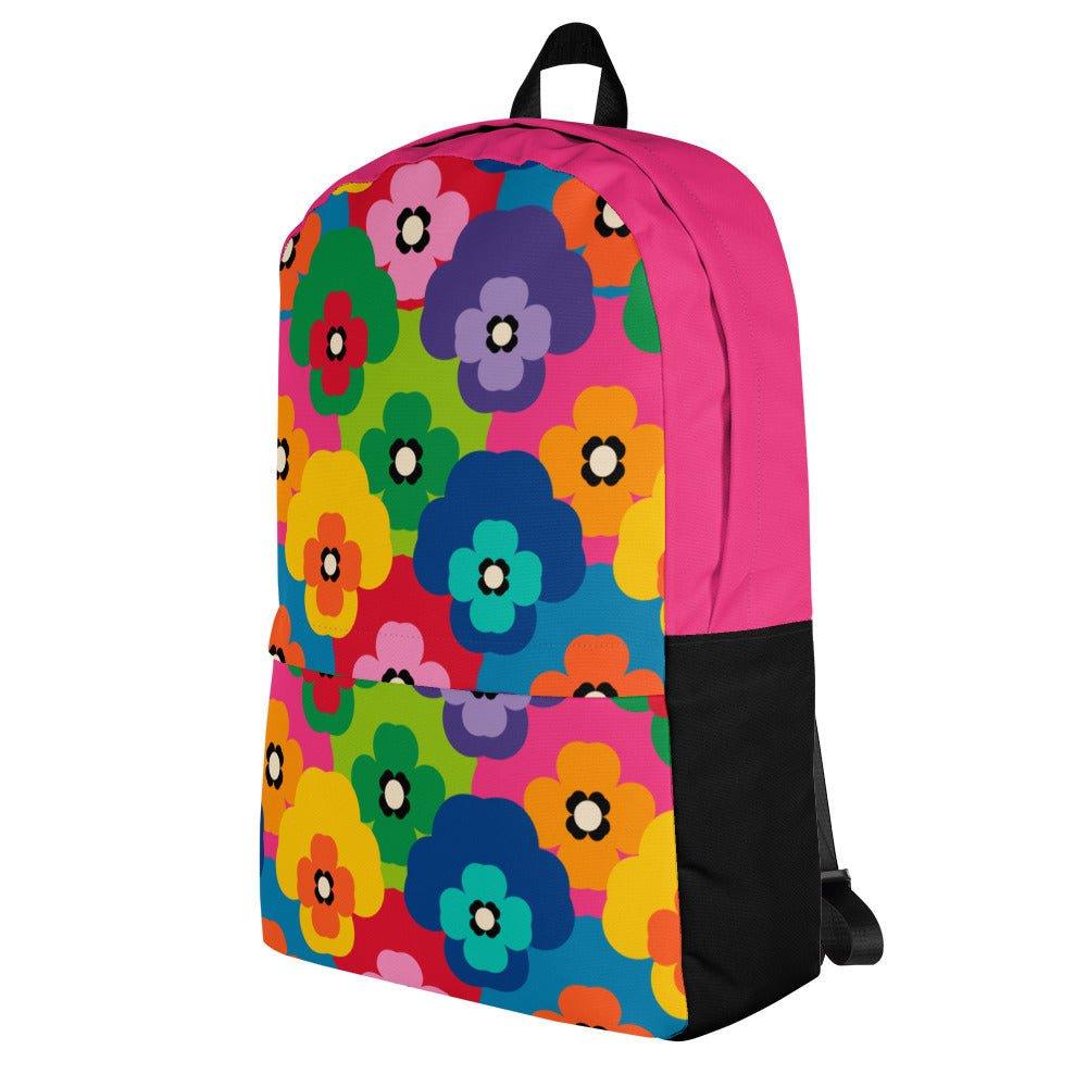 Backpack - PANSY FAB - Colorful pansy flower print