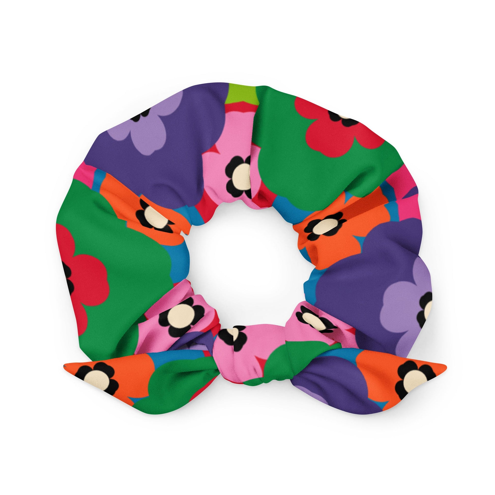 Scrunchie - PANSY FAB - Colorful pansy flower print Default Title