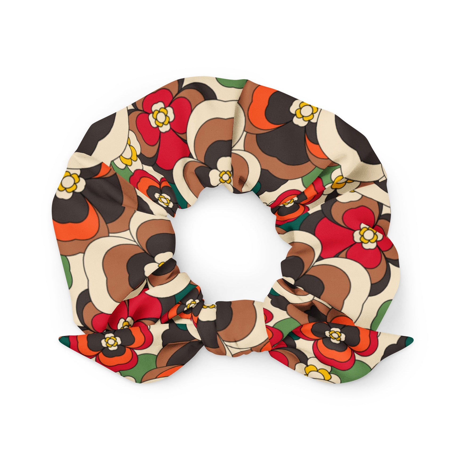 Scrunchie - PANSY FANTASY retro - Retro pansy print Default Title