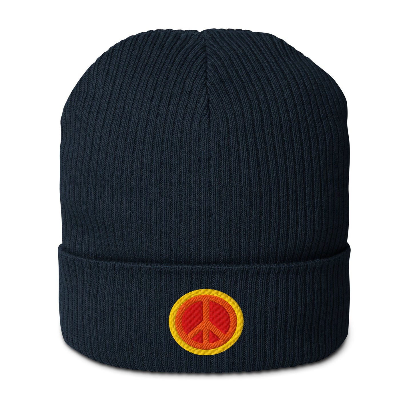 Beanie - PEACE symbol Oxford Navy