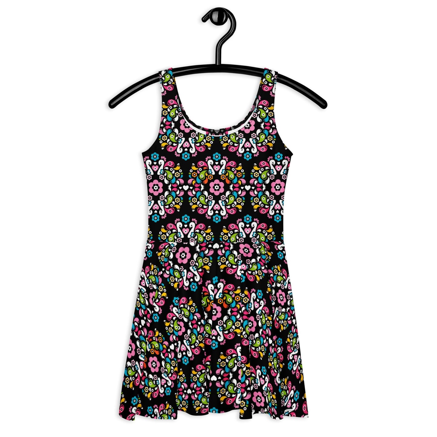 Skater dress - PEACOCK LOVE happy - Glorious peacock print 3XL