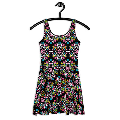 Skater dress - PEACOCK LOVE happy - Glorious peacock print 3XL