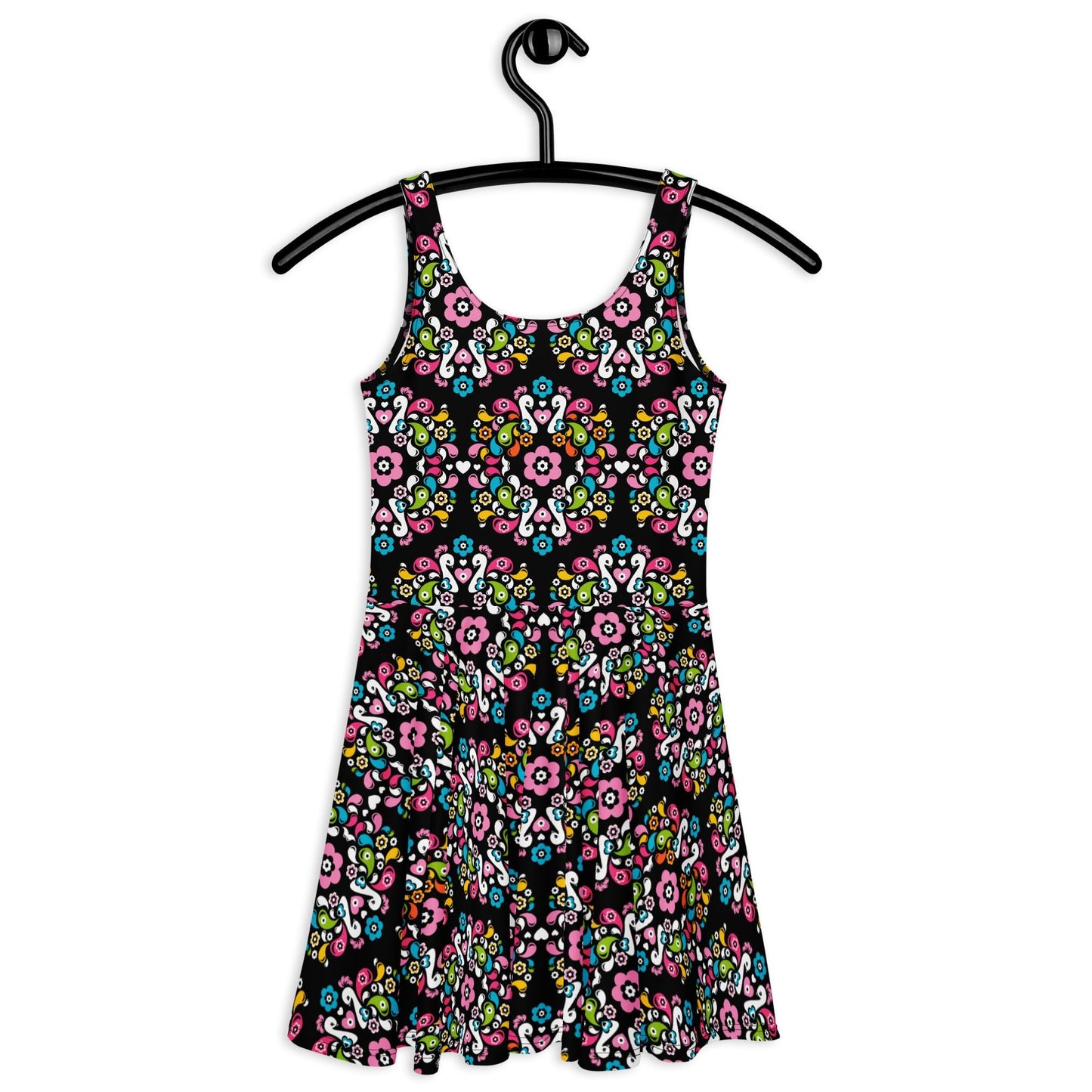 Skater dress - PEACOCK LOVE happy - Glorious peacock print