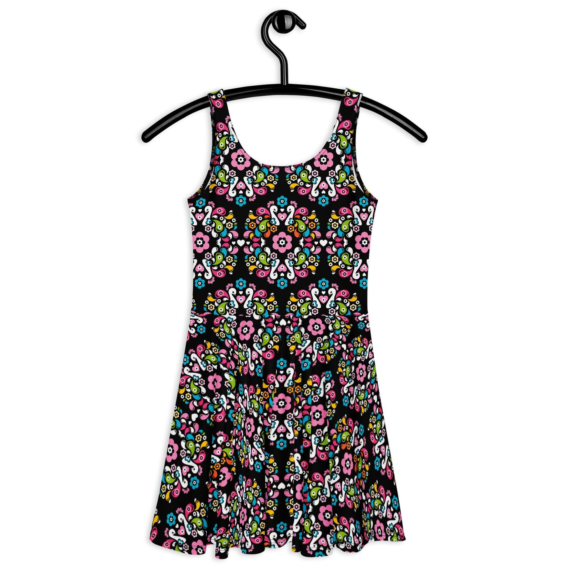Skater dress - PEACOCK LOVE happy - Glorious peacock print