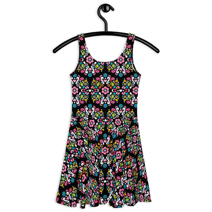 Skater dress - PEACOCK LOVE happy - Glorious peacock print