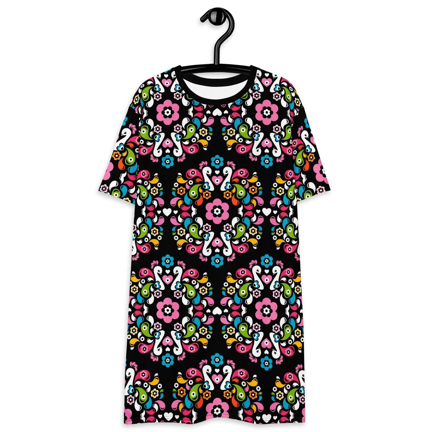 T-shirt dress - PEACOCK LOVE happy - Glorious peacock print 6XL
