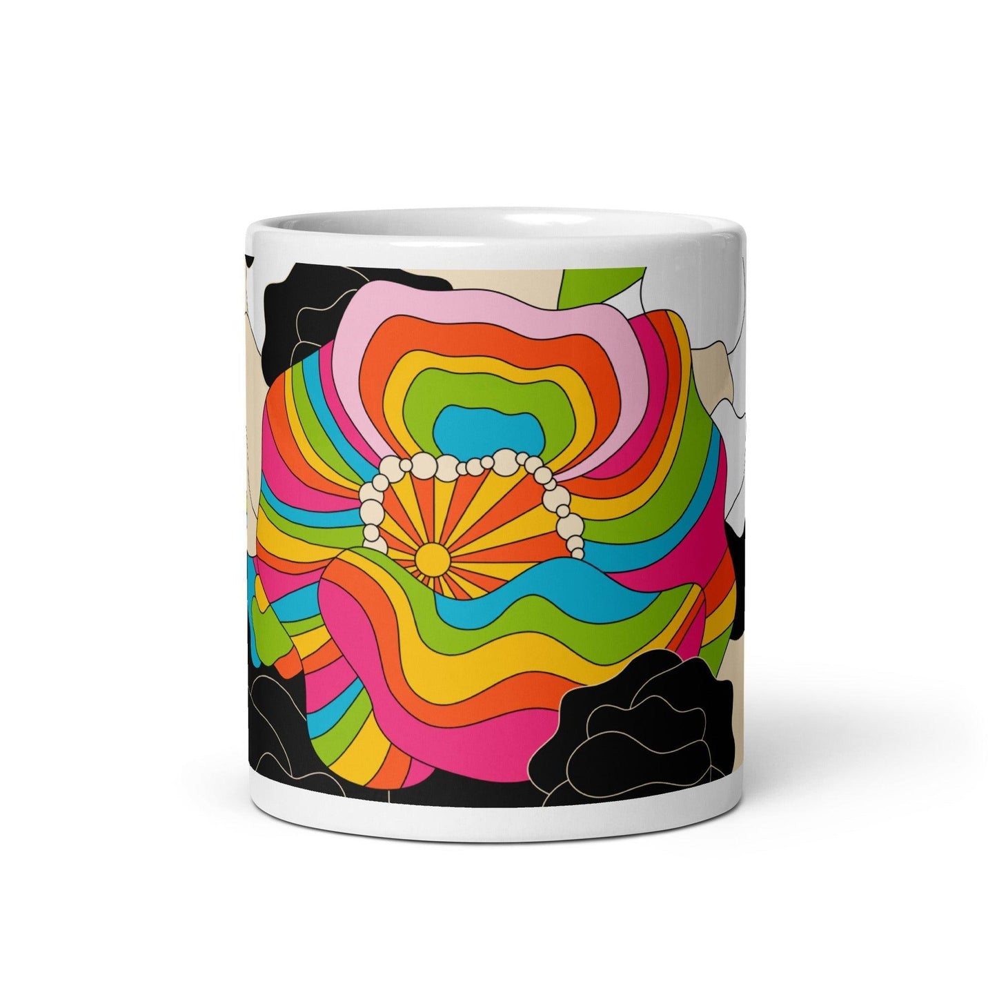 Mug - RAINBOW POPPY - Bold rainbow poppies print