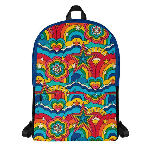 Backpack - RAINBOW RAVE - Bold rainbow sky print Default Title