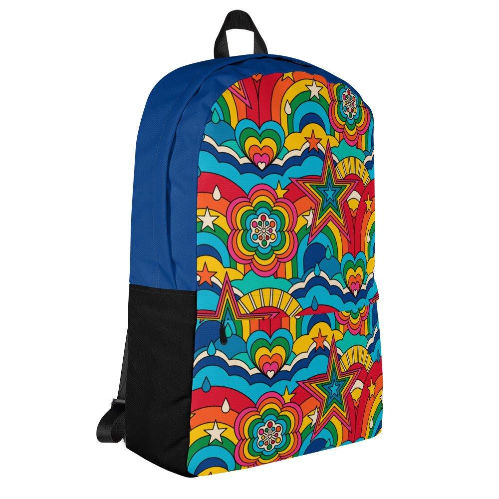 Backpack - RAINBOW RAVE - Bold rainbow sky print