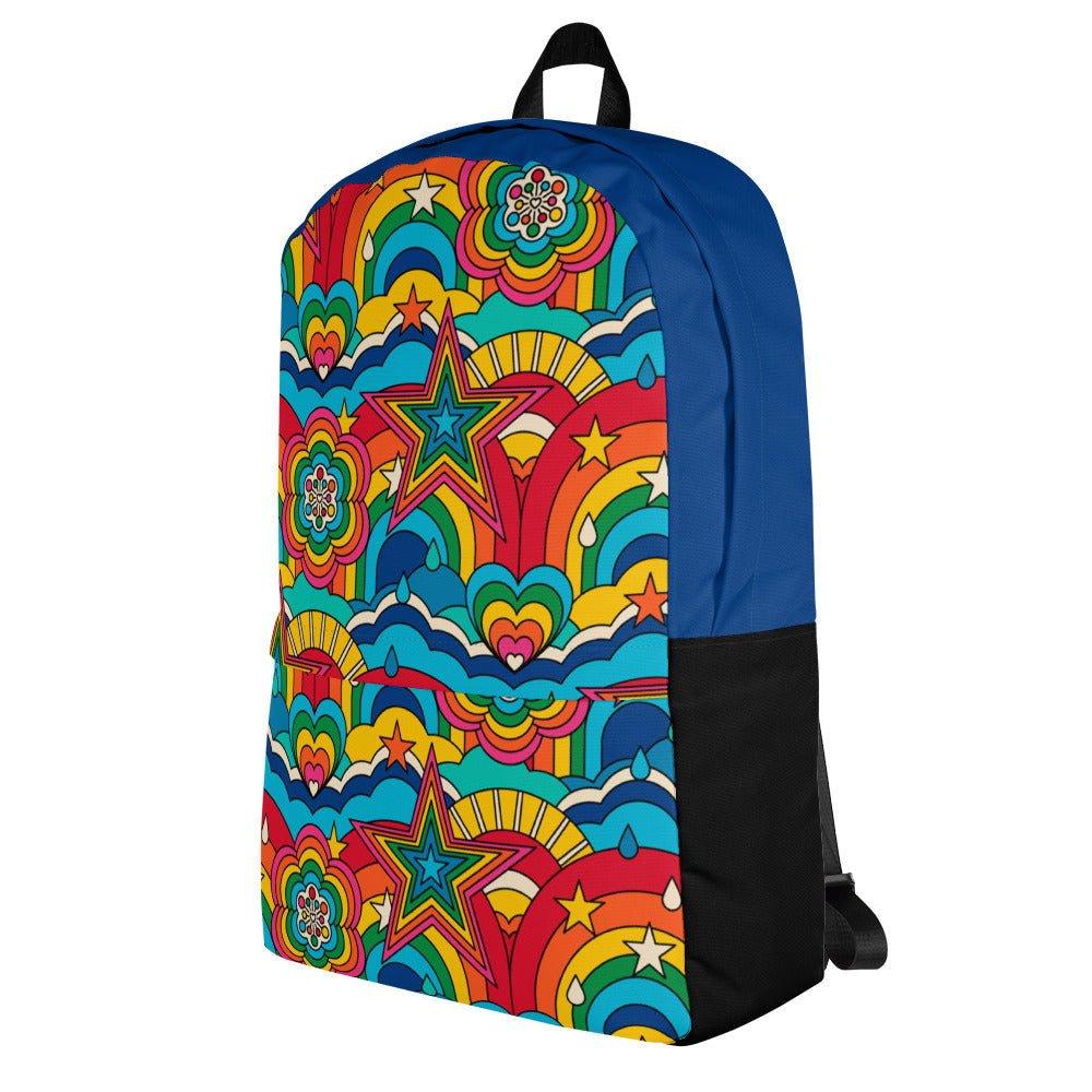 Backpack - RAINBOW RAVE - Bold rainbow sky print