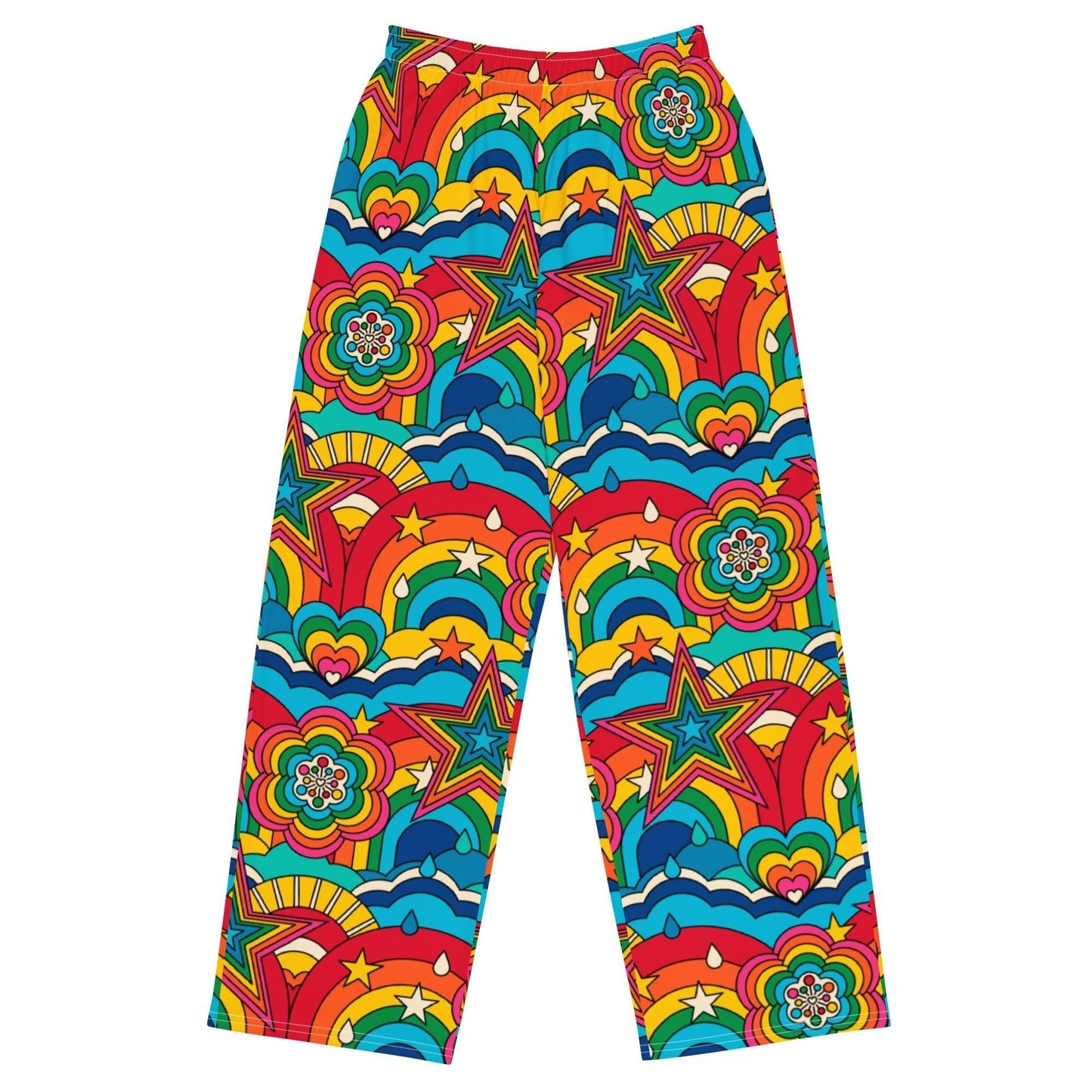 Pants - RAINBOW RAVE - Bold rainbow sky print 6XL
