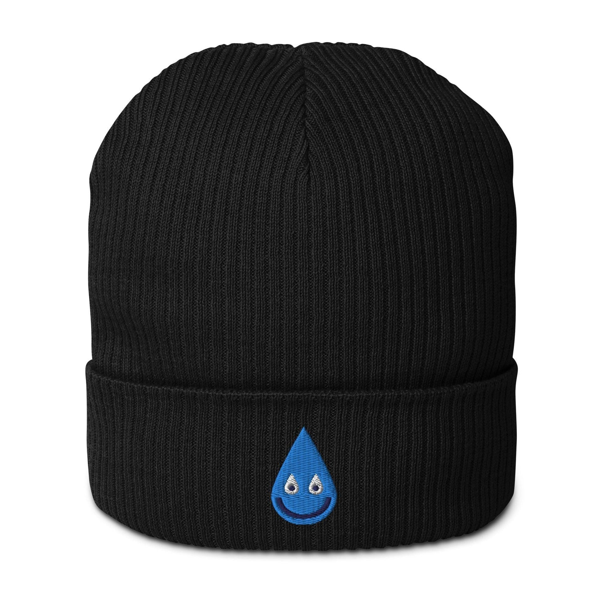 Beanie - RAINBOWPHANT drop - Rainbows and elephants print Black