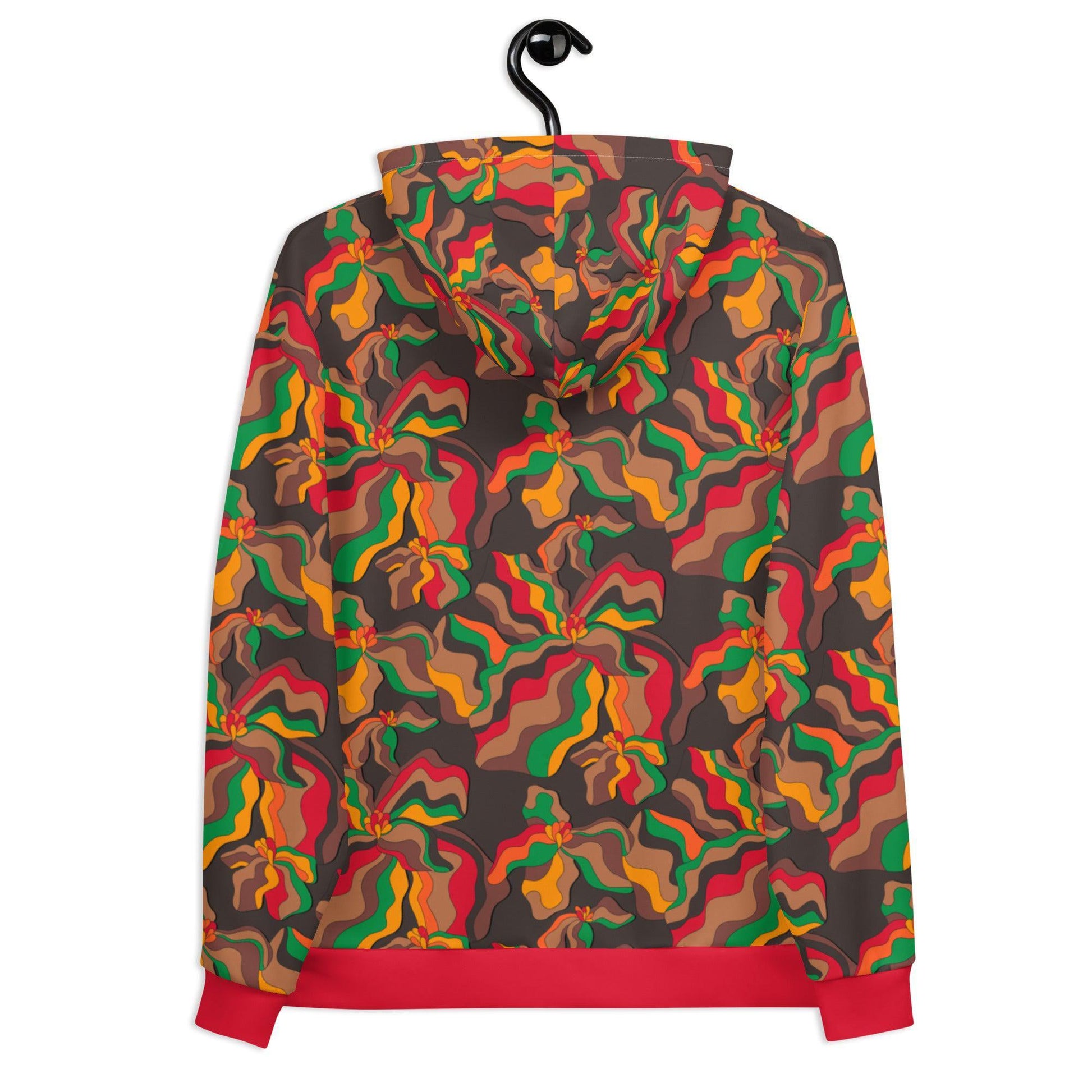 Hoodie - SASSY IRIS retro - Bold iris flower print