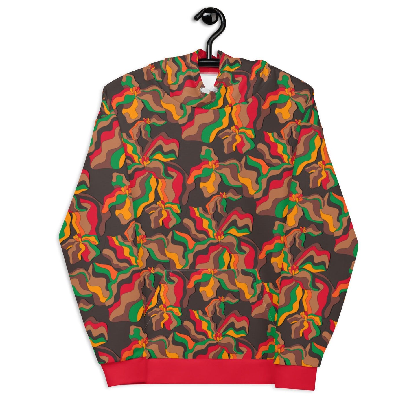Hoodie - SASSY IRIS retro - Bold iris flower print 6XL
