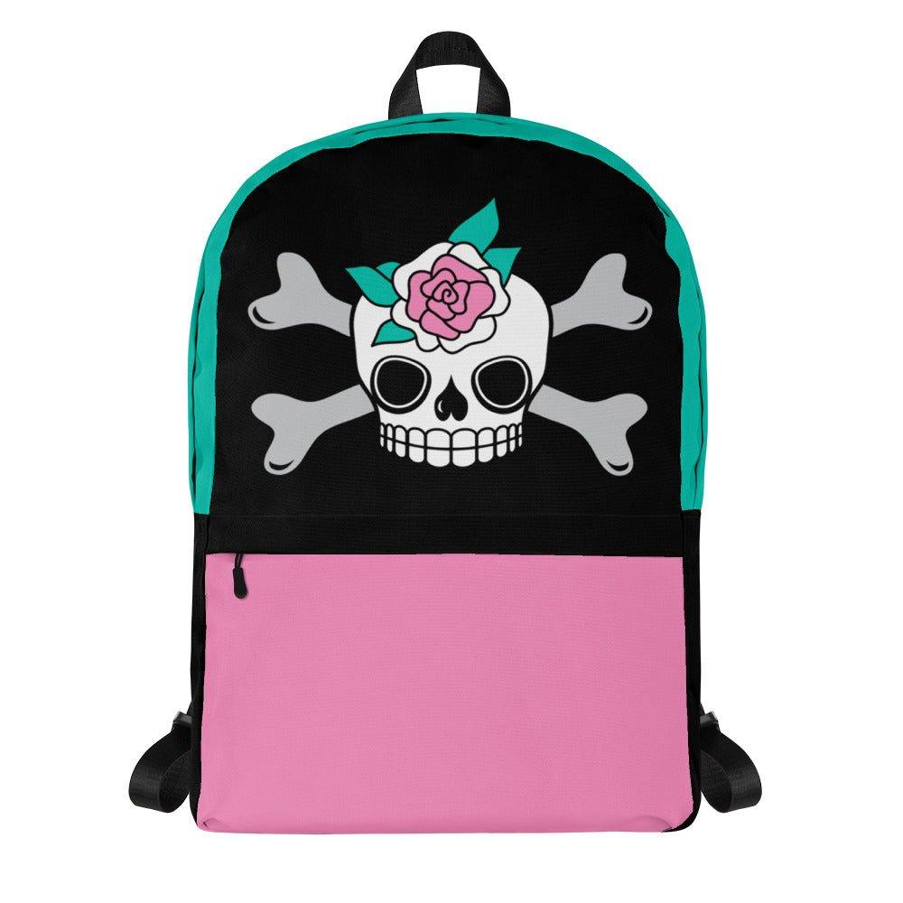 Backpack - SKULLROSE - Skulls and roses print Default Title
