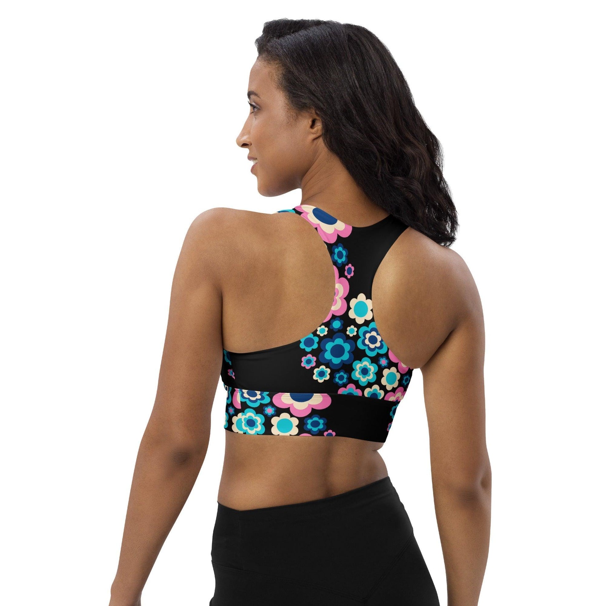 Sports bra - FLORA FOREVER sweet - Floating flower print