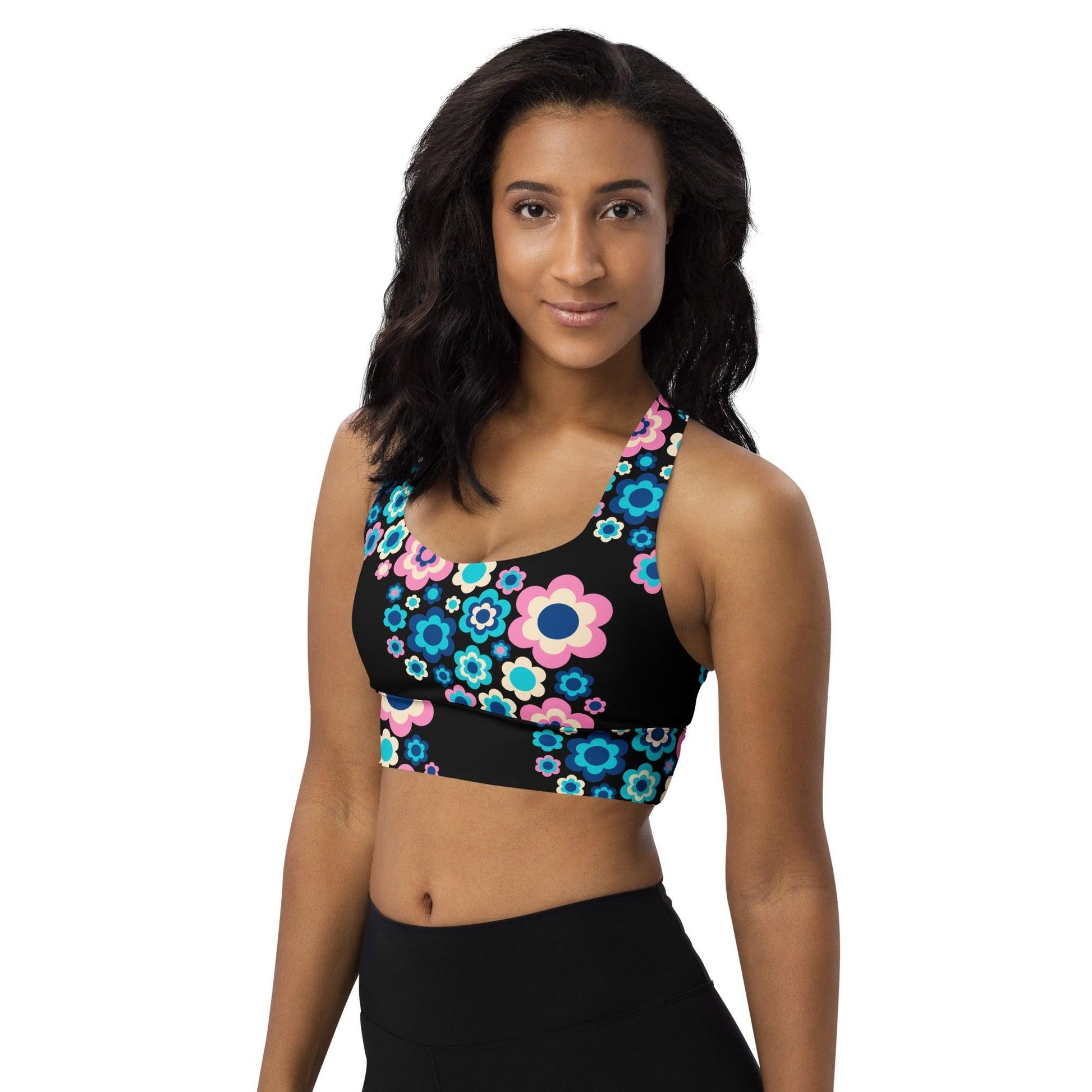 Sports bra - FLORA FOREVER sweet - Floating flower print