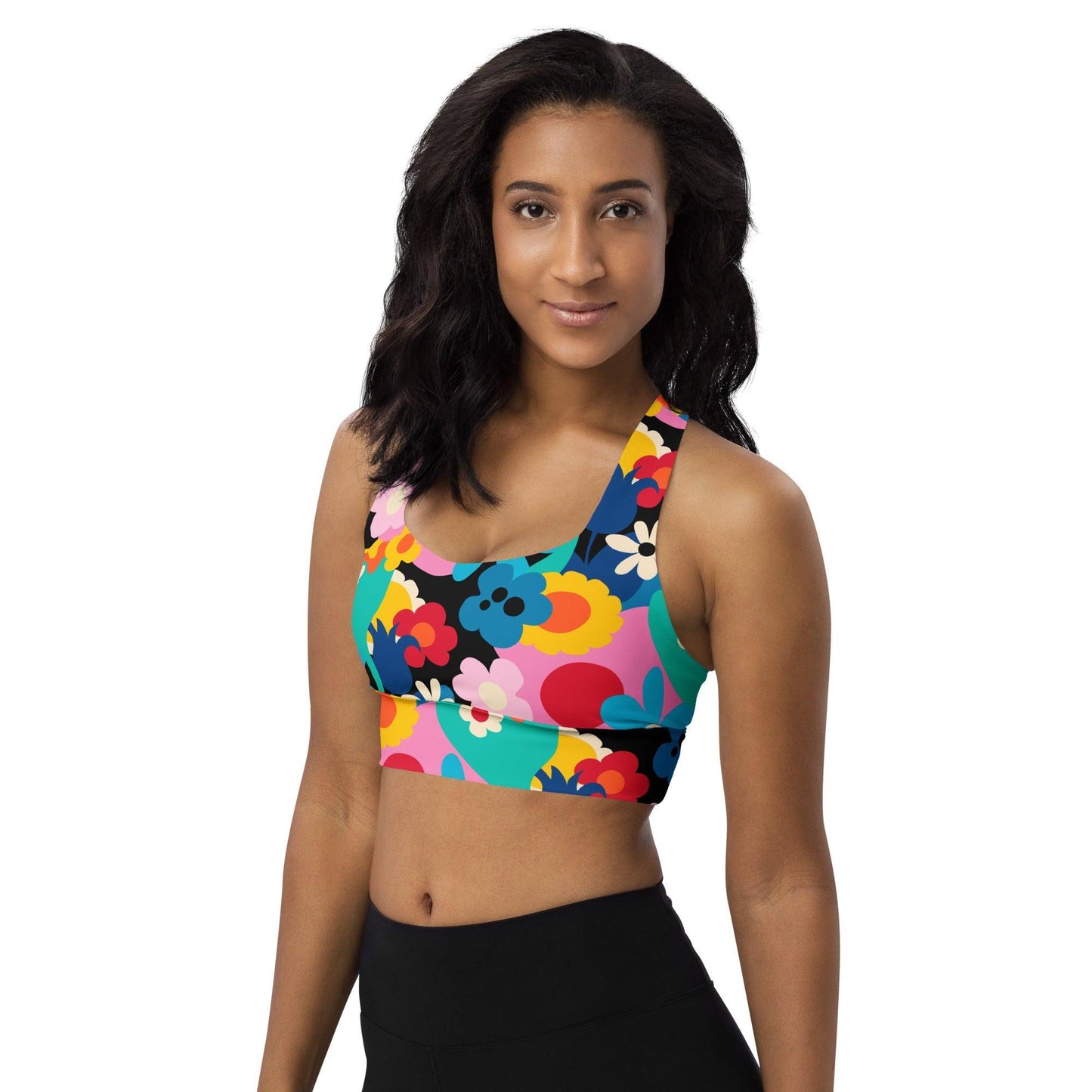 Sports bra - FLORALEI - Artsy flower print