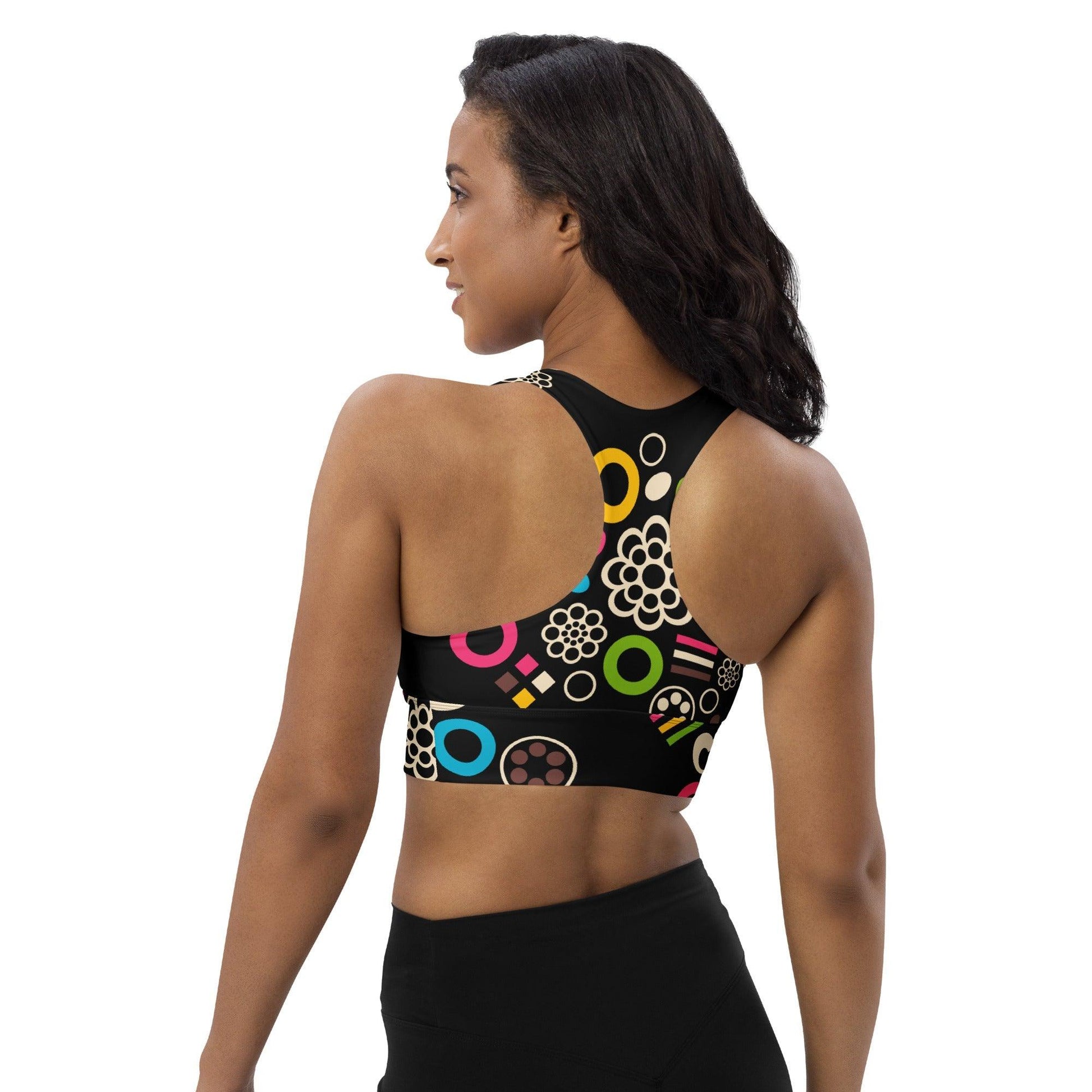 Sports bra - FOREVER SWEET - Colorful candy mix print