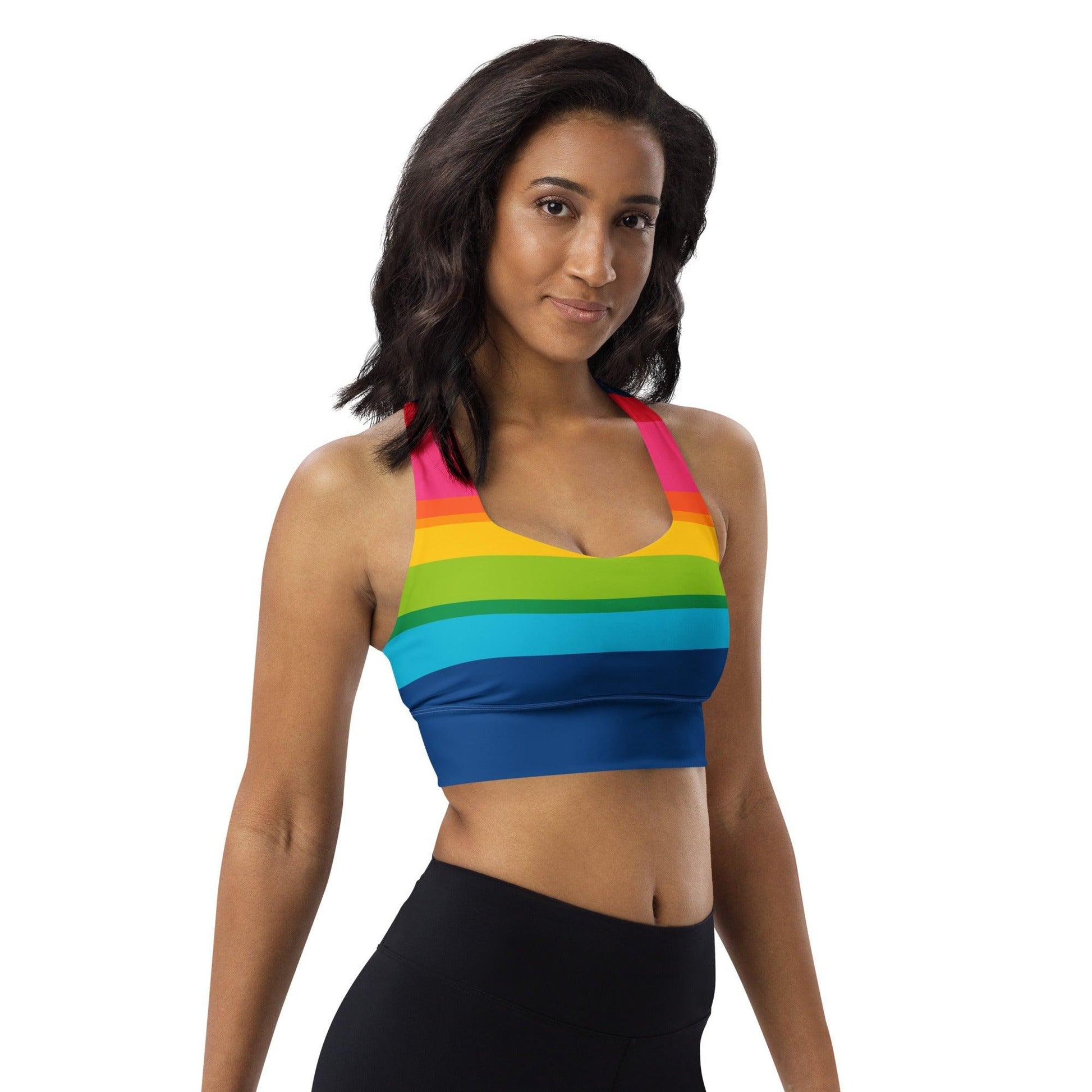 Sports bra - RAINBOW STRIPE