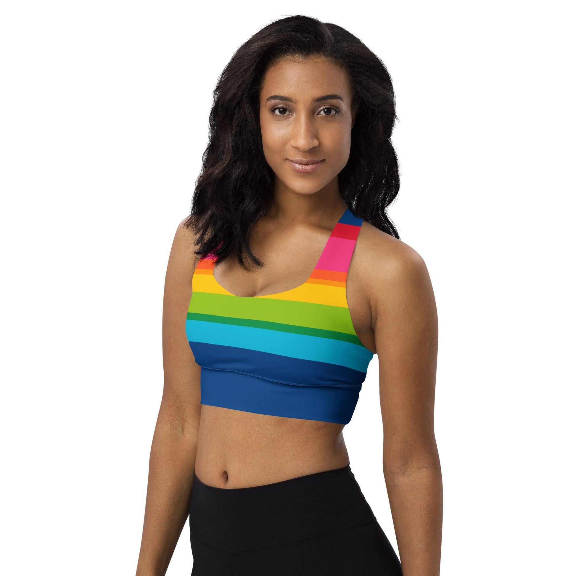 Sports bra - RAINBOW STRIPE