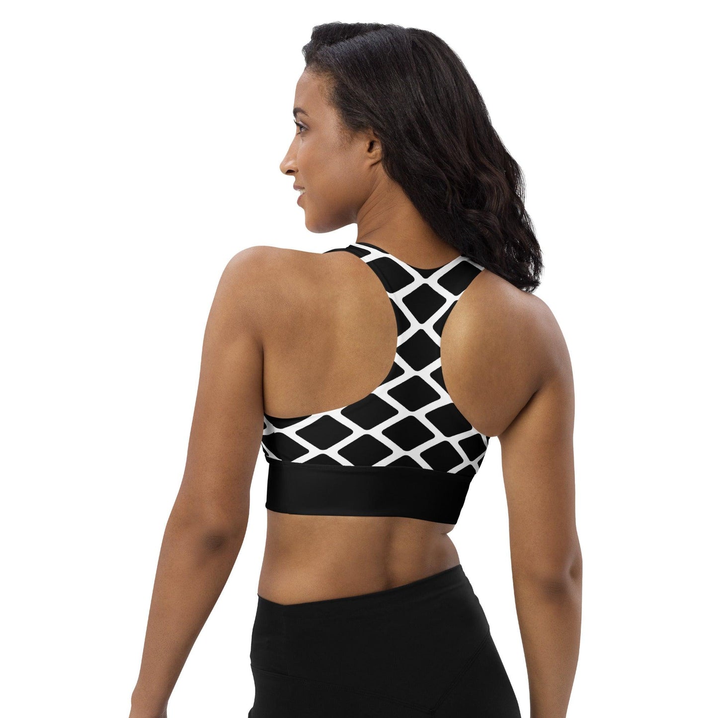 Sports bra - SHALMIAKKI black - SHALMIAK print