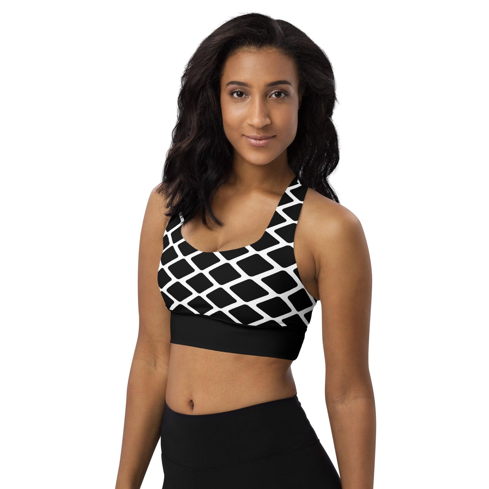 Sports bra - SHALMIAKKI black - SHALMIAK print