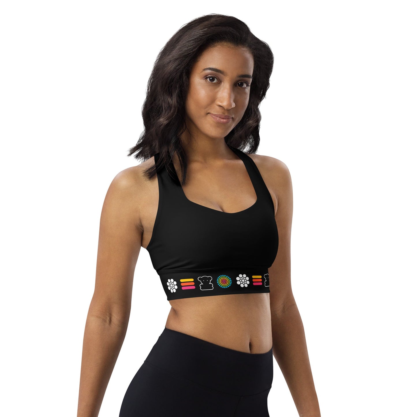 Sports bra - SWEET CANDY stripe - Colorful candy print