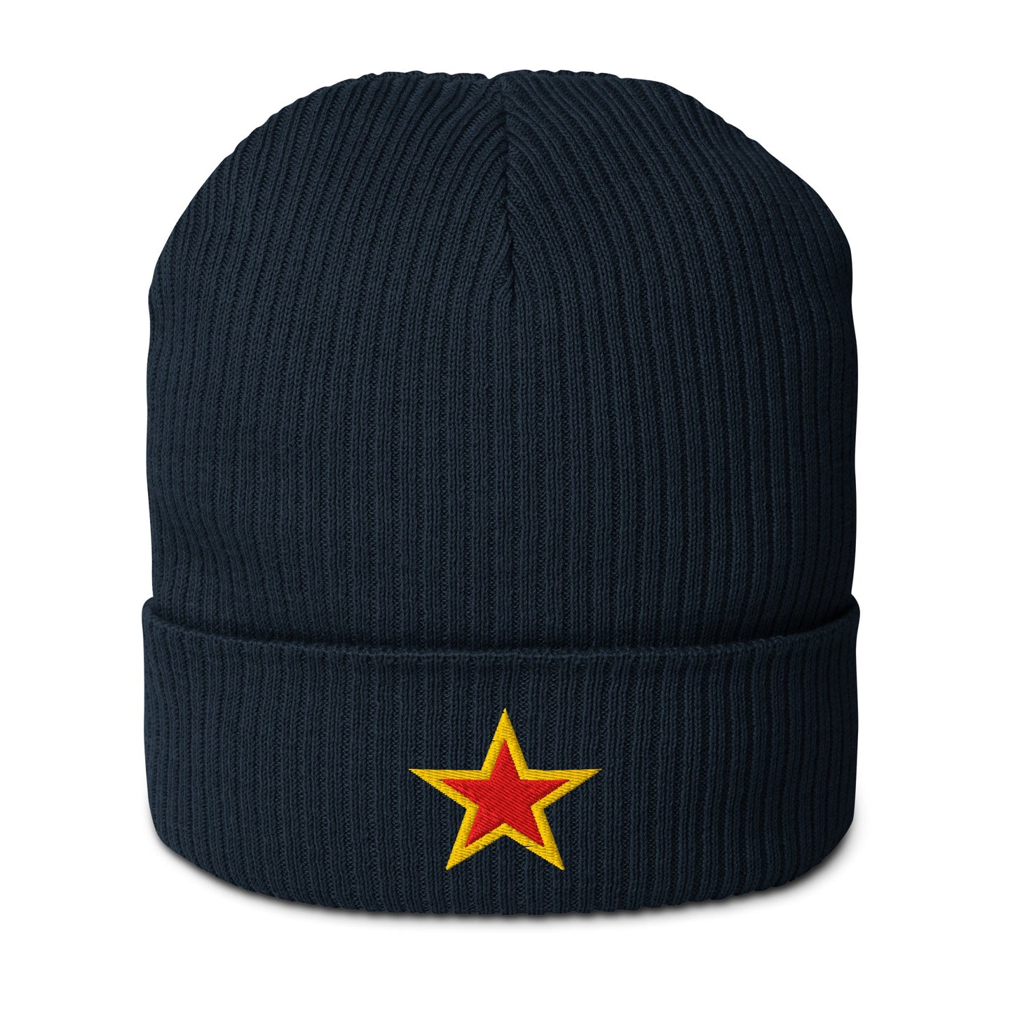 Beanie - STAR red yellow Oxford Navy