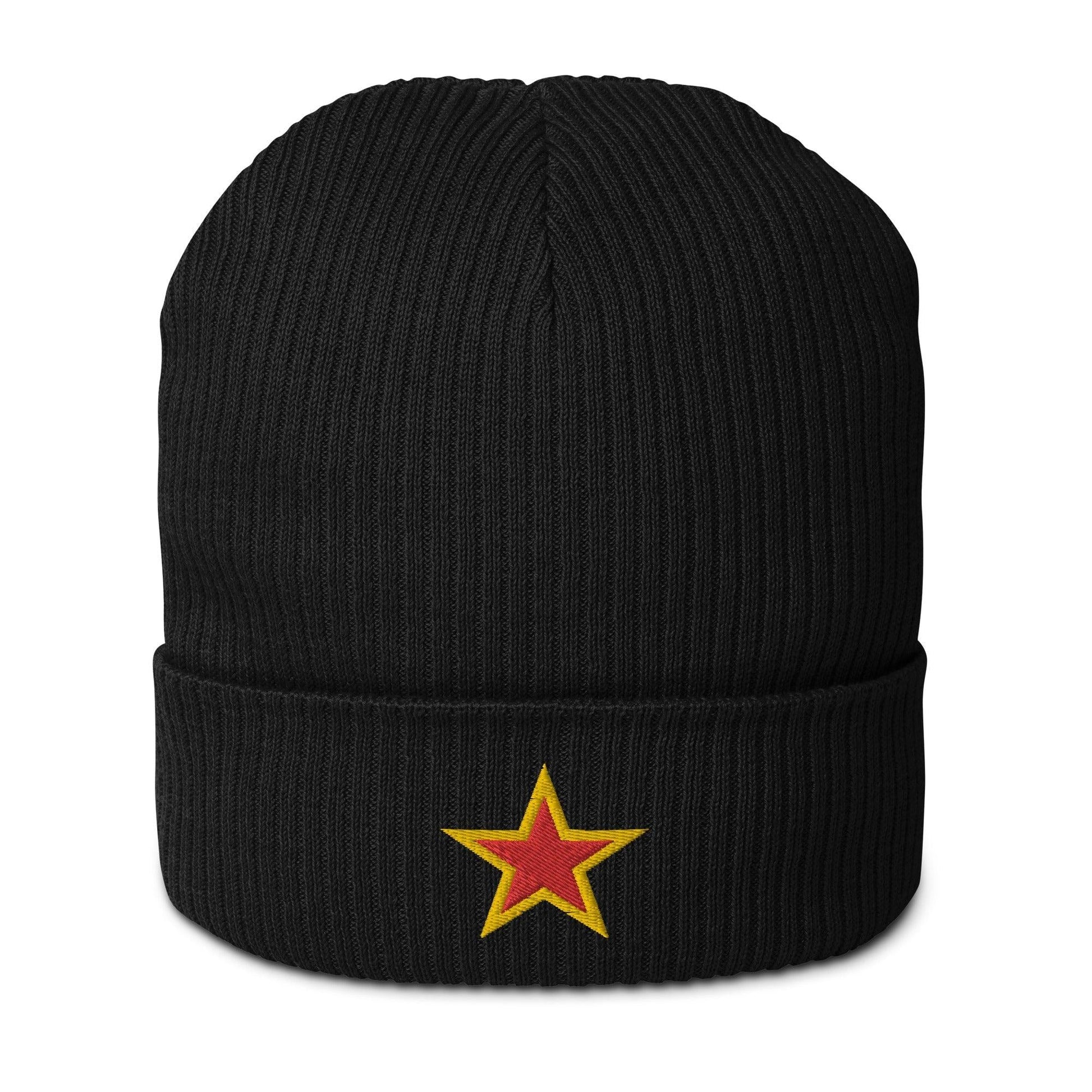 Beanie - STAR red yellow Black